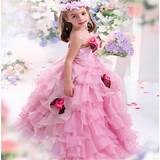 Photos of Girls Pink Flower Girl Dress