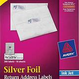 Avery Silver Foil Mailing Labels Photos