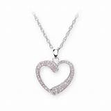 Images of Sterling Silver Necklace With Diamond
