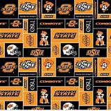 Pictures of Oklahoma State University Flannel Fabric