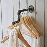 Pipe Clothing Rack Wall Mounted