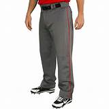 Pictures of Red Piped Baseball Pants