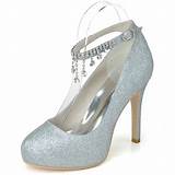 Photos of Cheap Silver Glitter Heels