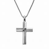 Sterling Silver Diamond Cross Necklace Pictures