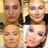 Photos of Facial Makeup Contouring