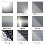 Photos of Stainless Steel Finish Grades