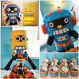 Robot Themed Birthday Party Supplies Pictures
