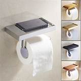 Images of Double Toilet Paper Holder With Shelf