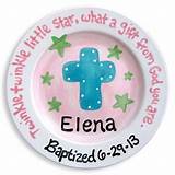 Baptism Plates Personalized Pictures