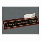 Personalized Business Desk Name Plate With Card Holder Includes Engraving Photos