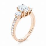 Pictures of Rose Gold 3 Stone Engagement Rings