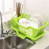 Folding Dish Rack Drainer Images