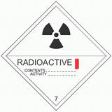 Images of White Radioactive Labels On Packages