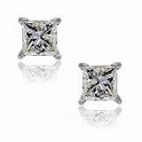 Pictures of Diamond Stud Earrings In White Gold