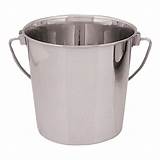 Flat Sided Stainless Steel Water Buckets For Dogs Pictures