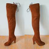 Faux Suede Stretch Boots Images