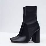 Black Leather High Ankle Boots Images