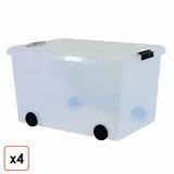 Plastic Storage Containers On Wheels With Handle Photos