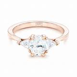 Pictures of Rose Gold 3 Stone Engagement Rings