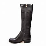 Black Leather Riding Boots Narrow Calf Pictures