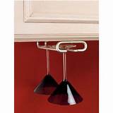 Pictures of Under Cabinet Wine Glass Rack Brushed Nickel