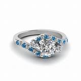 Ice Blue Diamond Engagement Rings Photos