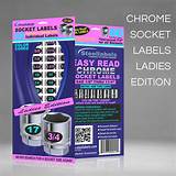 Images of Chrome Foil Socket Labels