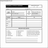 Employee Payroll Change Form Pictures