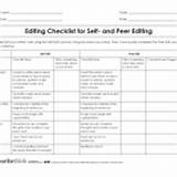 Peer Editing Checklist High School Images