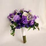 Purple Silk Flower Bouquets
