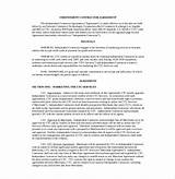 Template Contractor Agreement Pictures