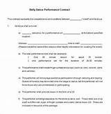 Performance Contract Template Free