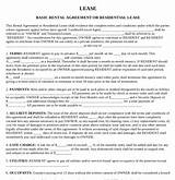 Images of Free Printable Lease Agreements Residential