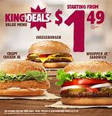 Burger King Special Menu Photos