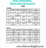 Photos of Work Out Schedule