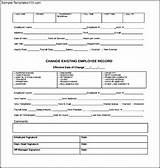 Employee Payroll Change Form Template Images