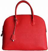 Photos of Red Leather Handbag