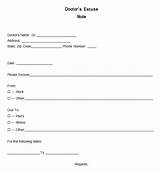 Doctor Excuse Form For Work Images