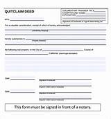 Pictures of Recorded Quit Claim Deed