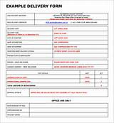 Pictures of Excel Delivery Order Form