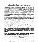 Free Sample Of Independent Contractor Agreement