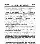 Photos of Sample California Residential Lease Agreement