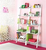 White Leaning Shelves