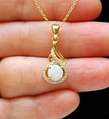 Images of Opal Necklace Silver