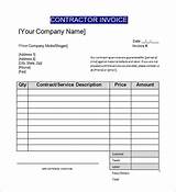 Invoice For Independent Contractor Pictures