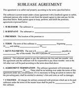 Pictures of Commercial Sublet Lease Agreement Template