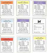 Images of Monopoly Game Cards
