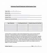 Employee Payroll Deduction Authorization Form Template Images