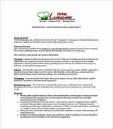 Lawn And Landscape Maintenance Contract