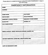Pictures of Emergency Form